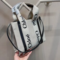 CHLOÉ Woody Small canvas tote replica