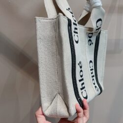 CHLOÉ Woody Small canvas tote replica