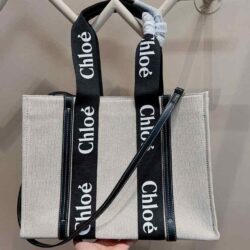 CHLOÉ Woody Medium canvas tote replica