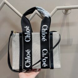 CHLOÉ Woody Small canvas tote replica