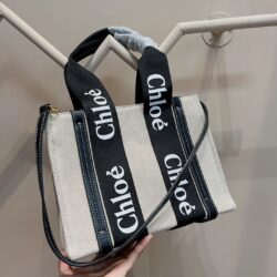 CHLOÉ Woody Small canvas tote replica