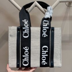 CHLOÉ Woody Small canvas tote replica