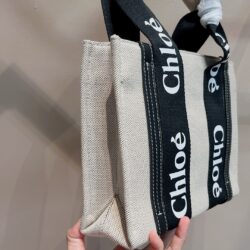 CHLOÉ Woody Small canvas tote replica