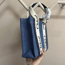 CHLOÉ Woody Small canvas tote replica