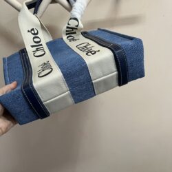 CHLOÉ Woody Small canvas tote replica