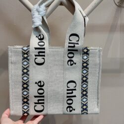 CHLOÉ Woody Small canvas tote replica