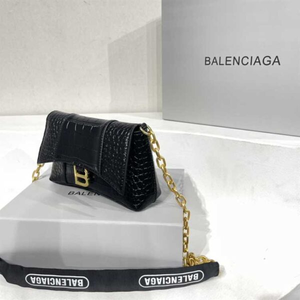 Balenciaga DOWNTOWN XS CROC-EMBOSSED SHOULDER BAG replica