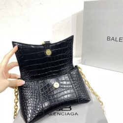 Balenciaga DOWNTOWN XS CROC-EMBOSSED SHOULDER BAG replica