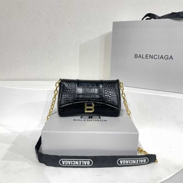 Balenciaga DOWNTOWN XS CROC-EMBOSSED SHOULDER BAG replica