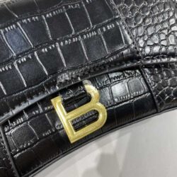 Balenciaga DOWNTOWN XS CROC-EMBOSSED SHOULDER BAG replica