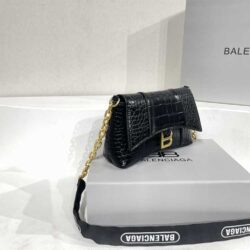 Balenciaga DOWNTOWN XS CROC-EMBOSSED SHOULDER BAG replica