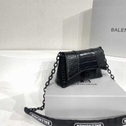 Balenciaga DOWNTOWN XS CROC-EMBOSSED SHOULDER BAG replica