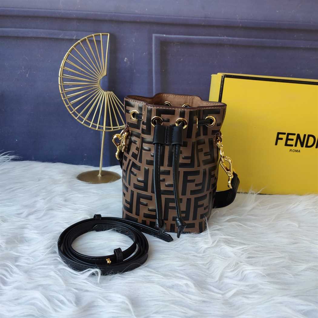 FENDI Mon Tresor FF Leather Mini-Bag replica