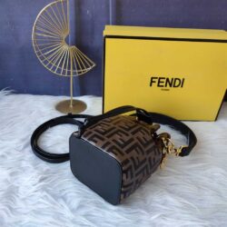 FENDI Mon Tresor FF Leather Mini-Bag replica