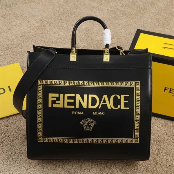 FENDACE LOGO SUNSHINE LARGE TOTE BAG replica