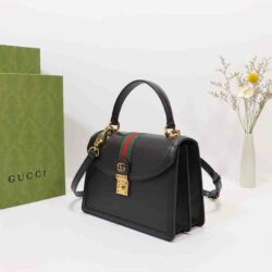 Gucci Ophidia Leather Small Top Handle Bag replica