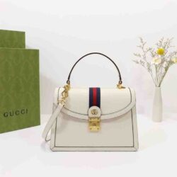 Gucci Ophidia Leather Small Top Handle Bag replica