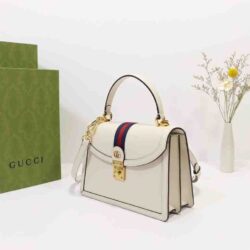 Gucci Ophidia Leather Small Top Handle Bag replica