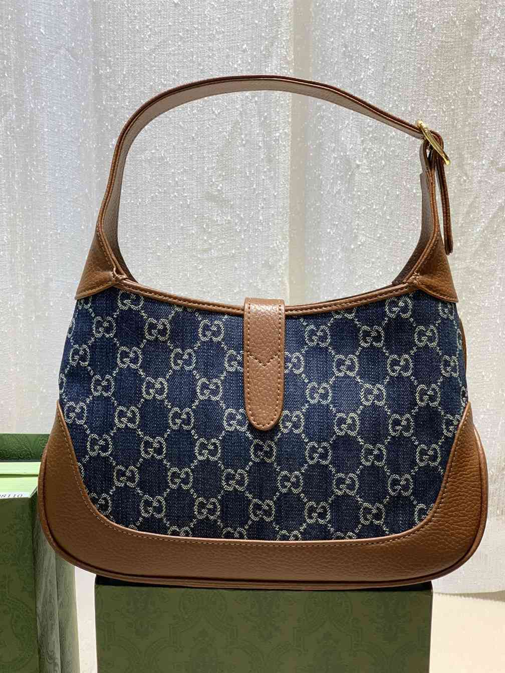 Gucci Jackie 1961 Denim Small Shoulder Bag replica