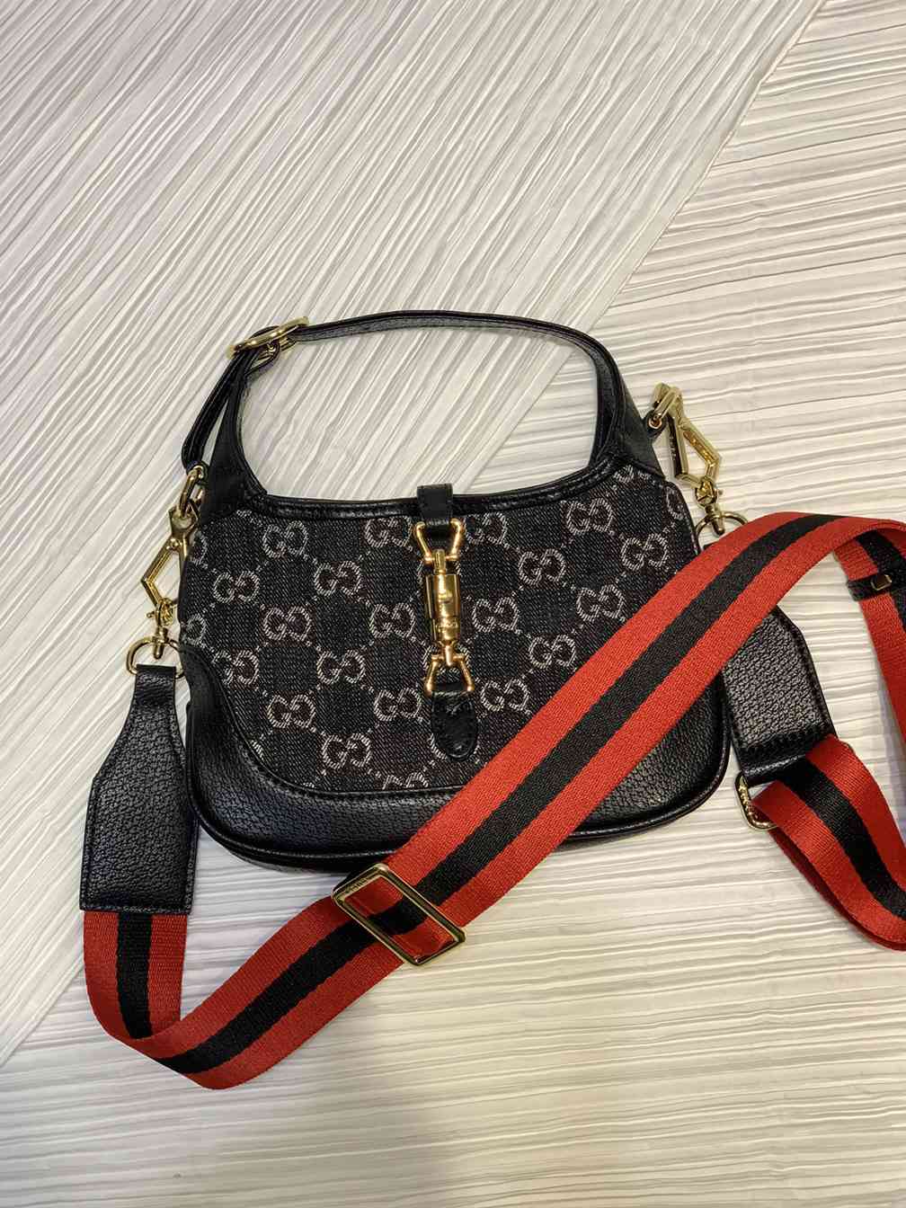 Gucci Jackie 1961 Denim Mini Shoulder Bag replica