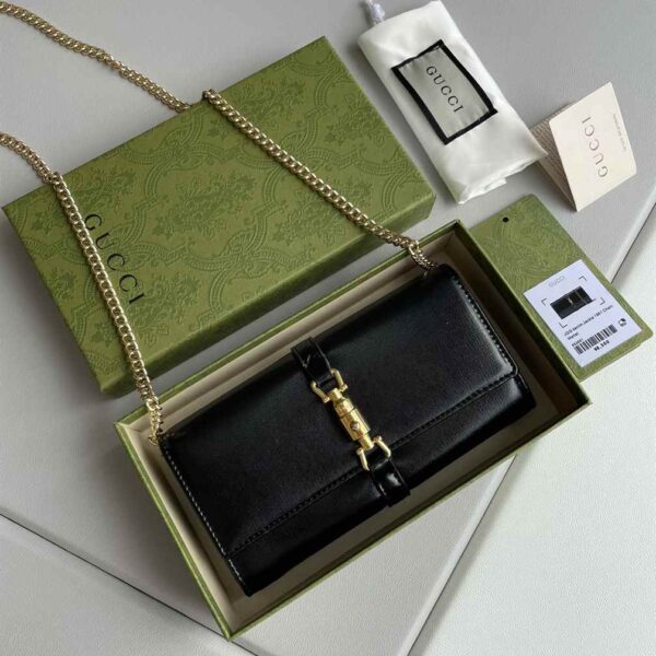 Gucci Jackie 1961 Leather Chain Wallet replica