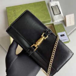 Gucci Jackie 1961 Leather Chain Wallet replica