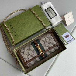 Gucci Jackie 1961 Canvas Chain Wallet replica