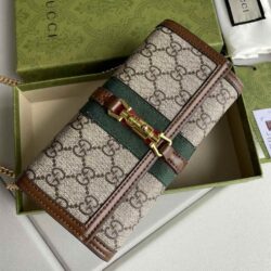 Gucci Jackie 1961 Canvas Chain Wallet replica