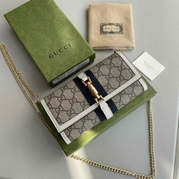 Gucci Jackie 1961 Canvas Chain Wallet replica