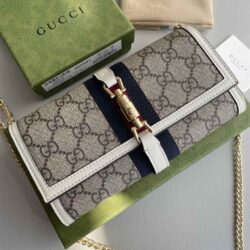 Gucci Jackie 1961 Canvas Chain Wallet replica