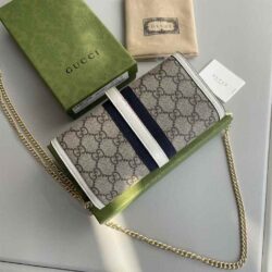 Gucci Jackie 1961 Canvas Chain Wallet replica