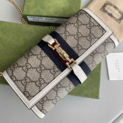 Gucci Jackie 1961 Canvas Chain Wallet replica