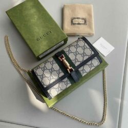 Gucci Jackie 1961 Canvas Chain Wallet replica