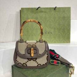 Gucci Bamboo 1947 Canvas Mini Top Handle Bag