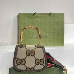 Gucci Bamboo 1947 Canvas Mini Top Handle Bag