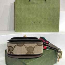 Gucci Bamboo 1947 Canvas Mini Top Handle Bag