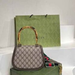 Gucci Bamboo 1947 Canvas Mini Top Handle Bag