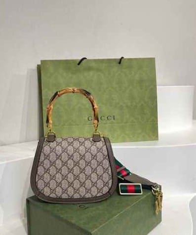 Gucci Bamboo 1947 Canvas Mini Top Handle Bag