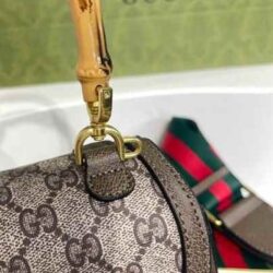 Gucci Bamboo 1947 Canvas Mini Top Handle Bag