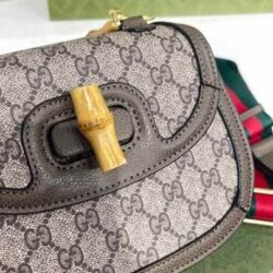 Gucci Bamboo 1947 Canvas Mini Top Handle Bag