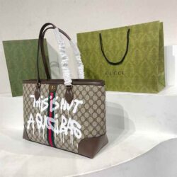 GUCCI X BALENCIAGA BB Supreme Monogram Graffiti Medium Tote replica