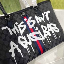 GUCCI X BALENCIAGA BB Supreme Monogram Graffiti Medium Tote replica