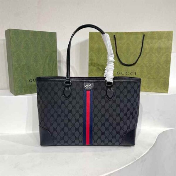 GUCCI X BALENCIAGA BB Supreme Monogram Web Tote replica