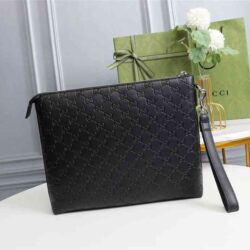 Gucci GG Leather Supreme Wide Messenger replica