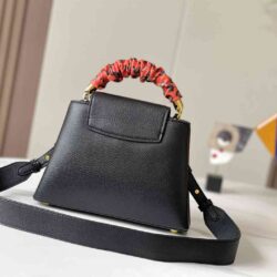 LOUIS VUITTON Taurillon Scrunchie Capucines BB replica