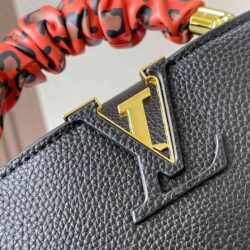 LOUIS VUITTON Taurillon Scrunchie Capucines BB replica