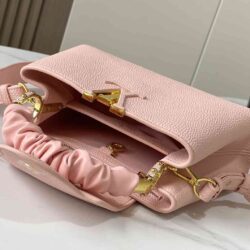 LOUIS VUITTON Taurillon Scrunchie Capucines BB replica