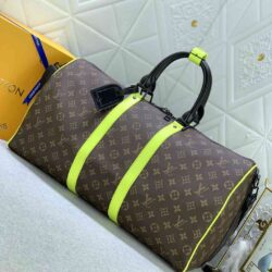 Louis Vuitton KEEPALL BANDOULIÈRE 50 Monogram Macassar Bag replica