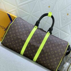 Louis Vuitton KEEPALL BANDOULIÈRE 50 Monogram Macassar Bag replica