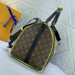 Louis Vuitton KEEPALL BANDOULIÈRE 50 Monogram Macassar Bag replica